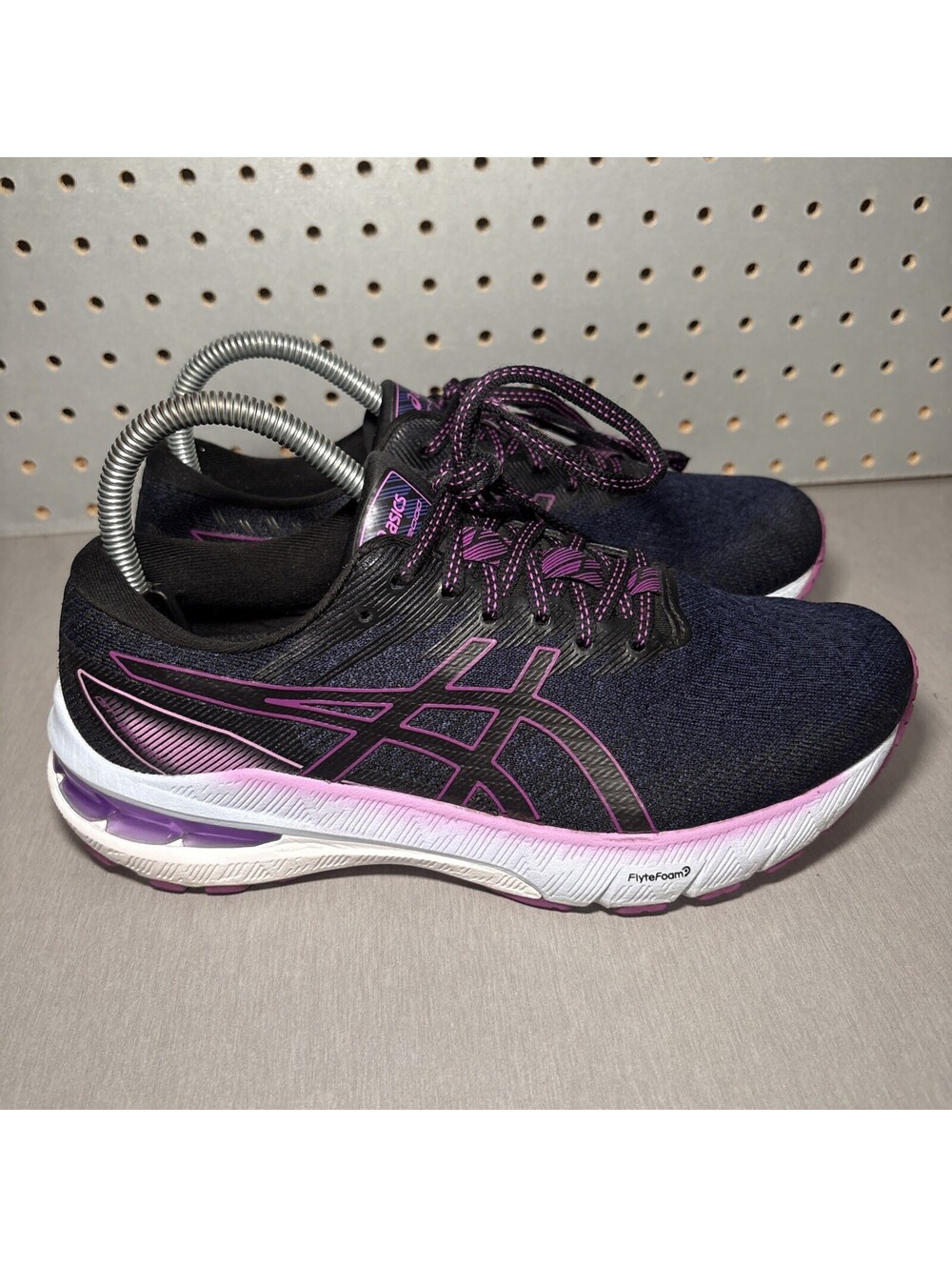 Asics GT-2000 10 Shoes Womens Sz 7.5 Wide Blue Purple Running Sneakers 1012B044